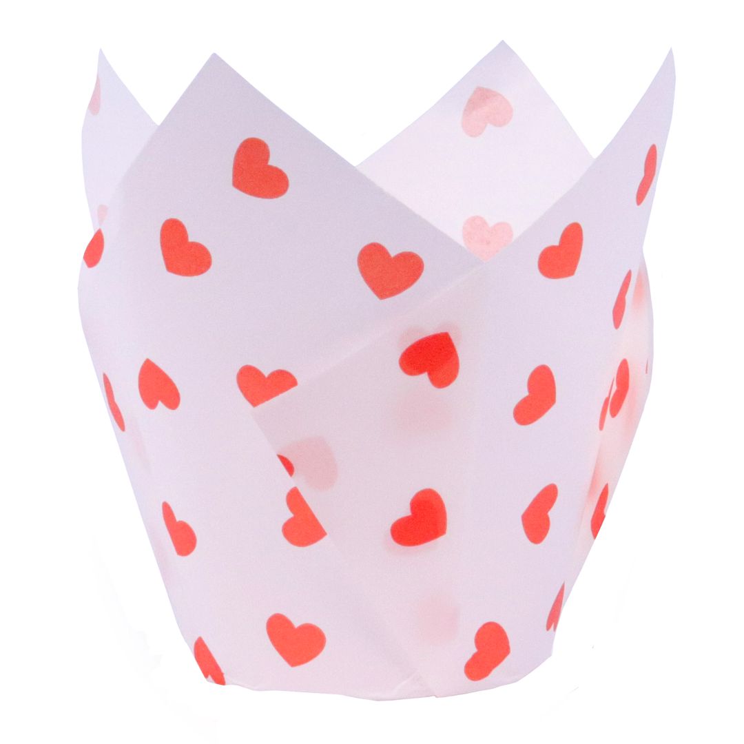 Tulip Muffin Cases - Love Hearts 24pk