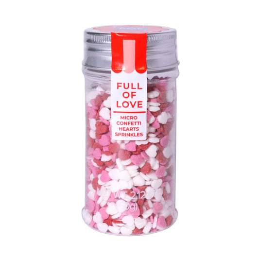 Valentines Sprinkles - Micro Confetti Hearts 60g